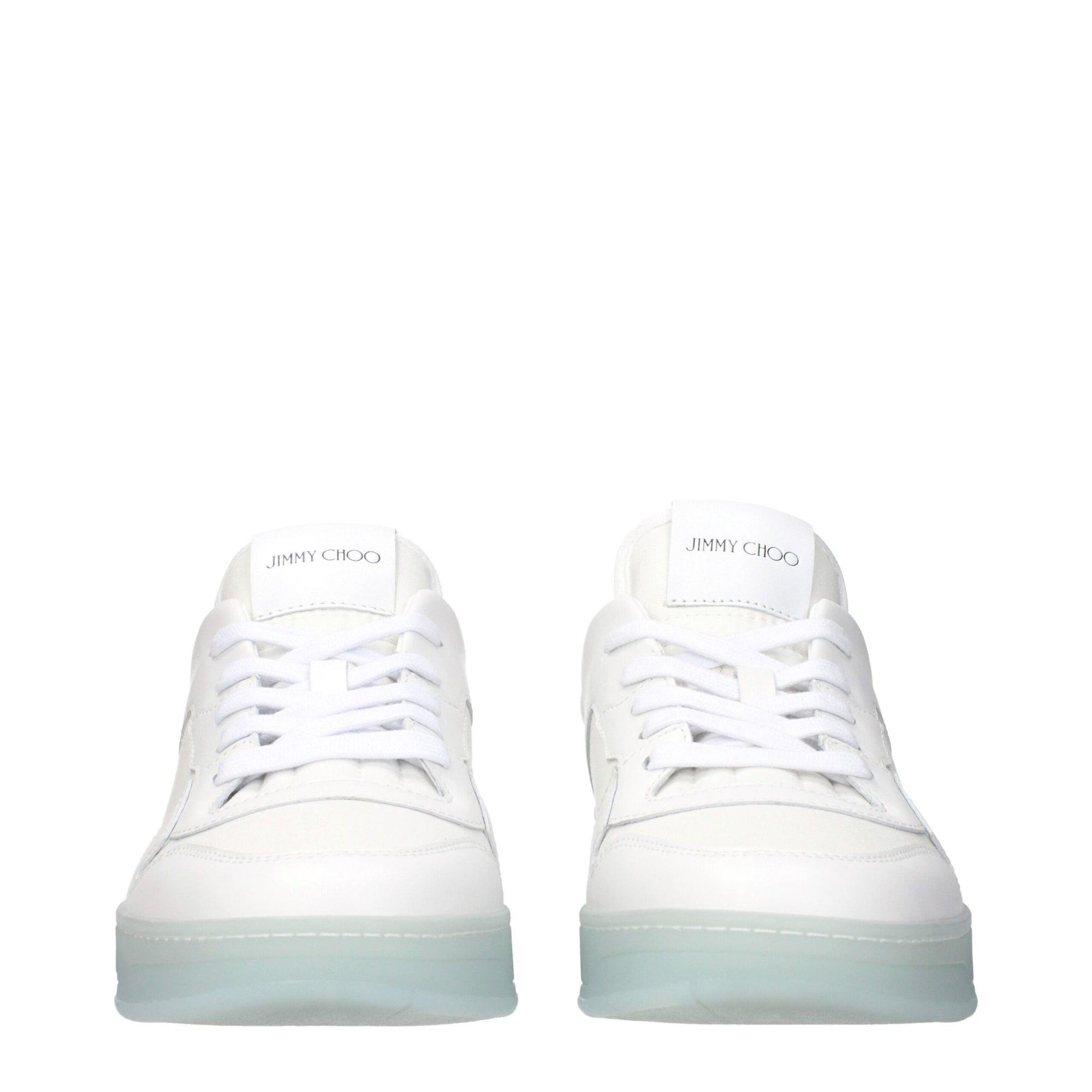 Jimmy Choo White Leather Low Top Sneakers