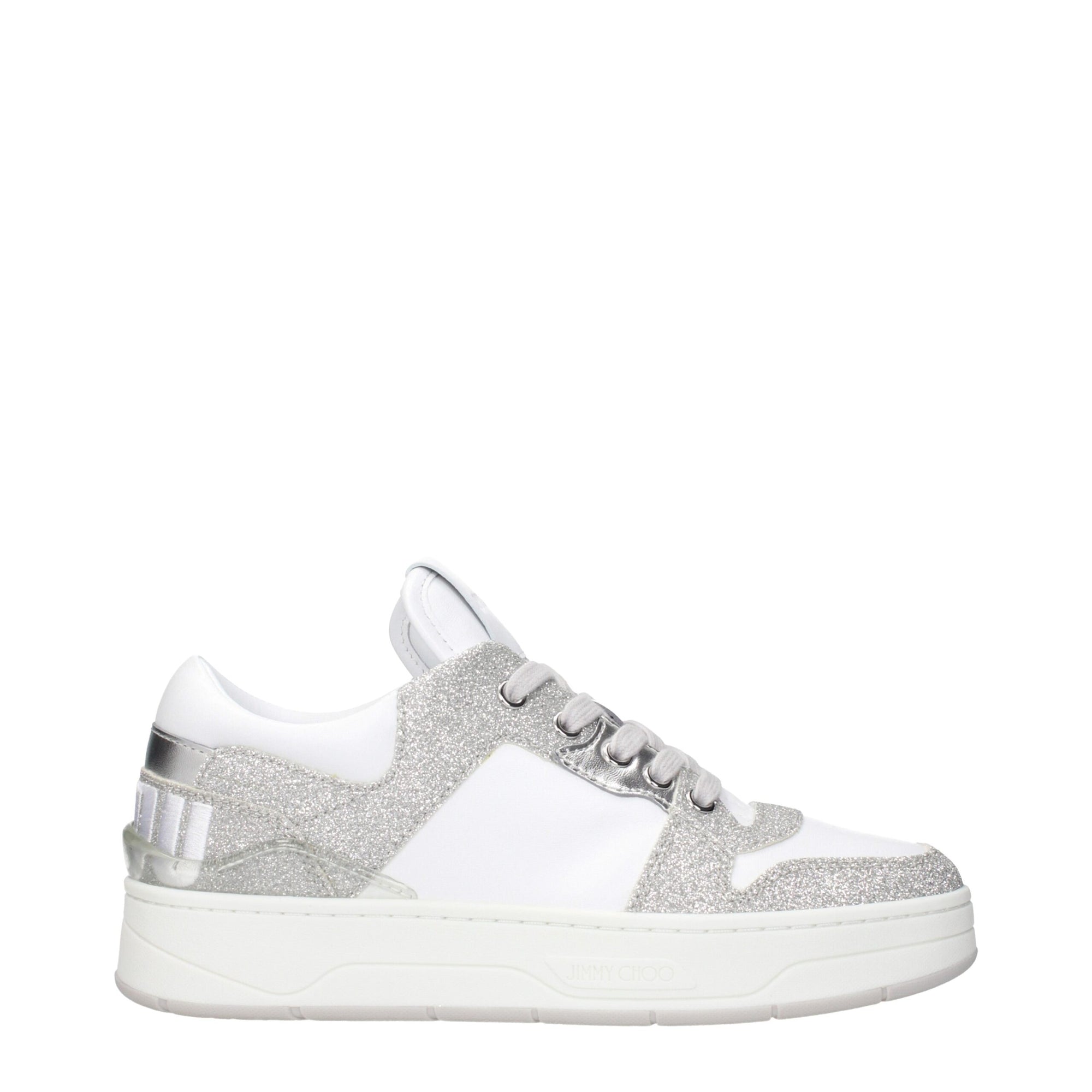 Jimmy Choo White Leather Low Top Sneakers