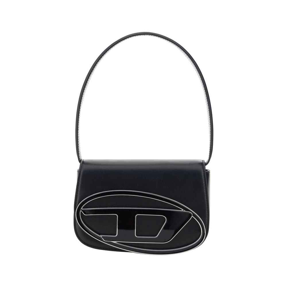 Diesel Black Calf Leather Bos Taurus Shoulder Bag