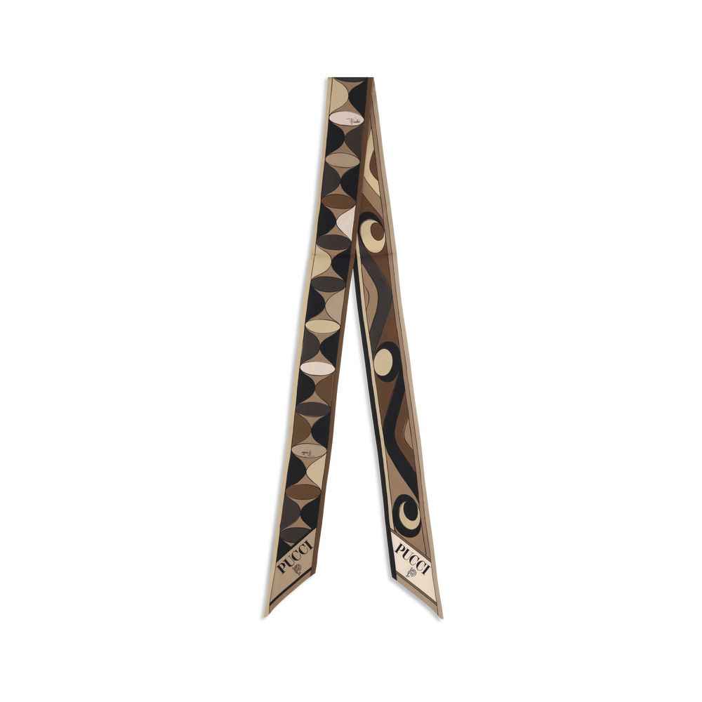 Emilio Pucci Manuba and Moiré print silk Scarf