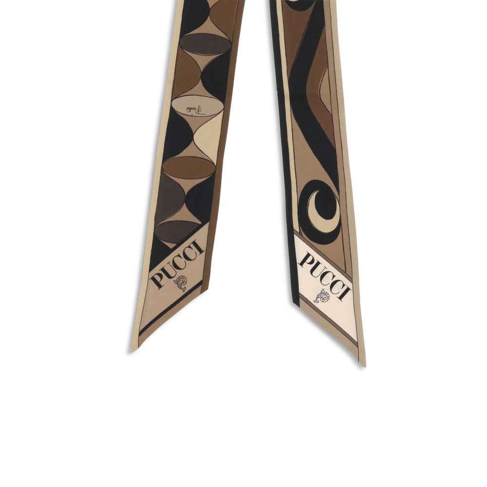 Emilio Pucci Manuba and Moiré print silk Scarf