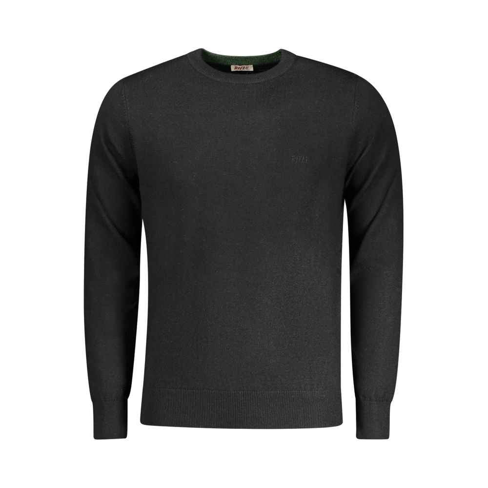 Rifle Black Wool Men Sweater