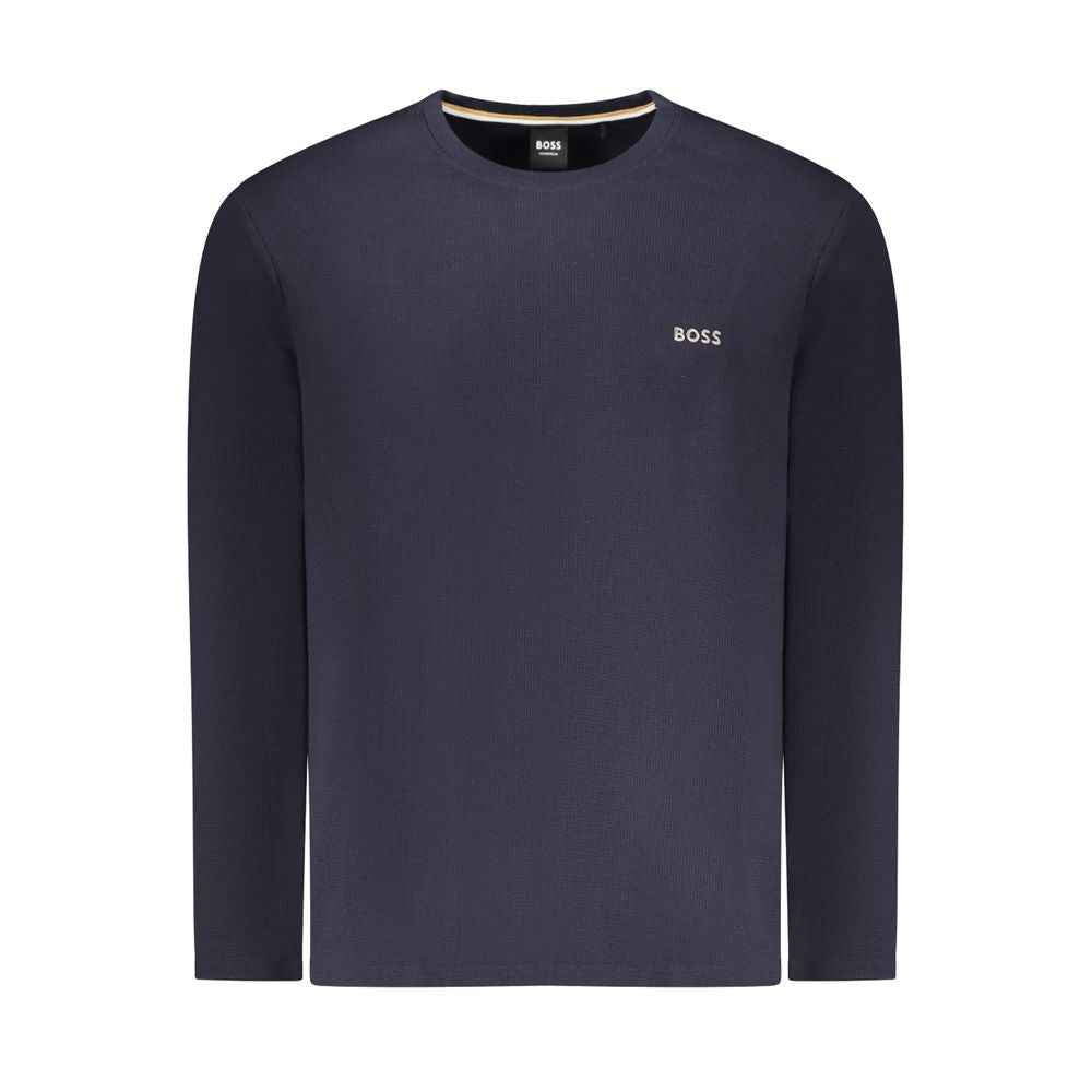 Hugo Boss Blue Cotton Men Sweater