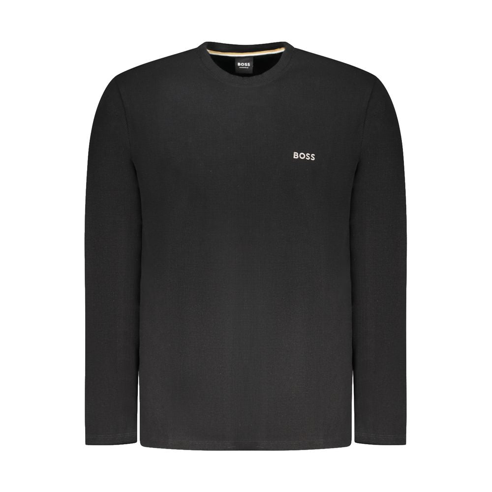 Hugo Boss Black Cotton Men Sweater