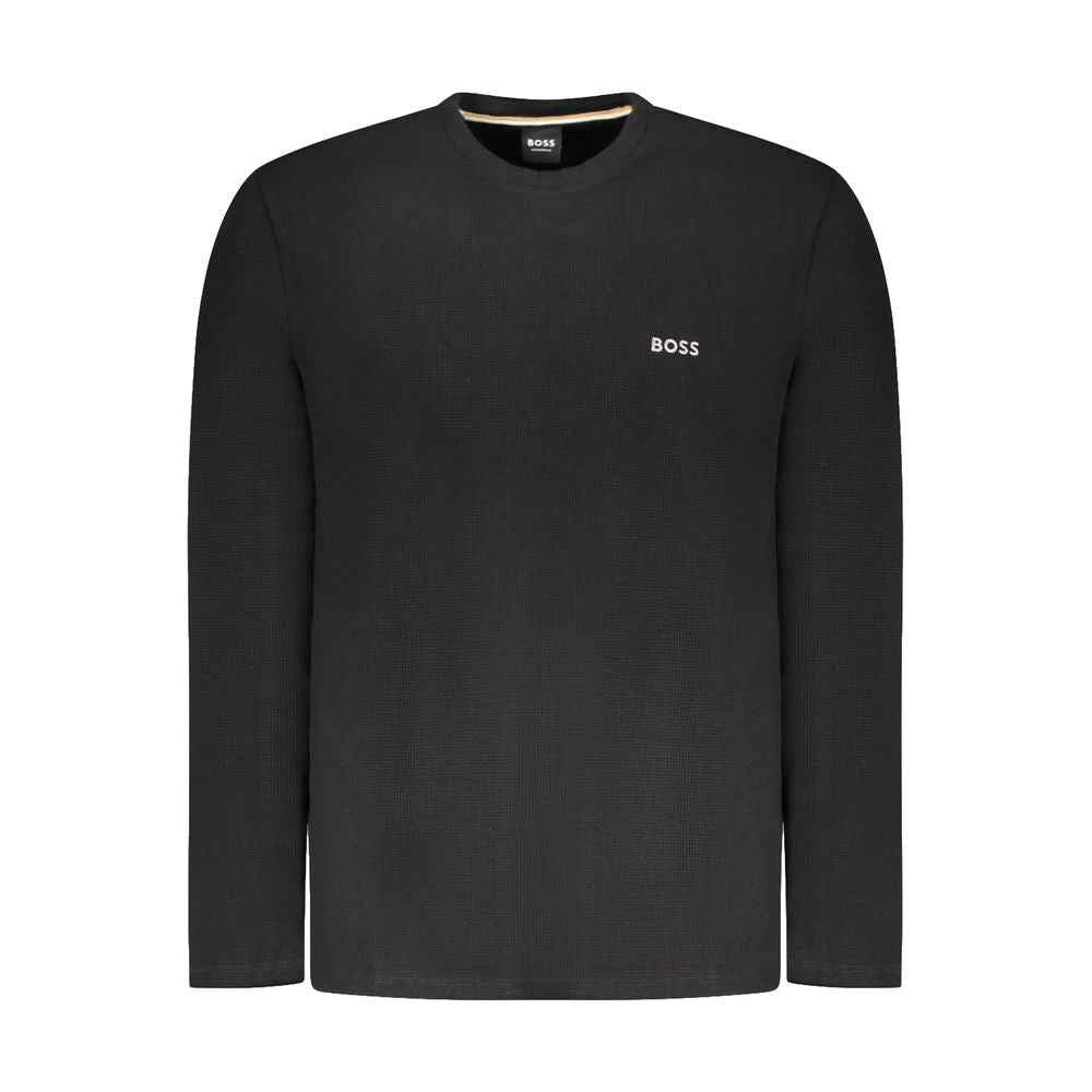 Hugo Boss Black Cotton Men Sweater