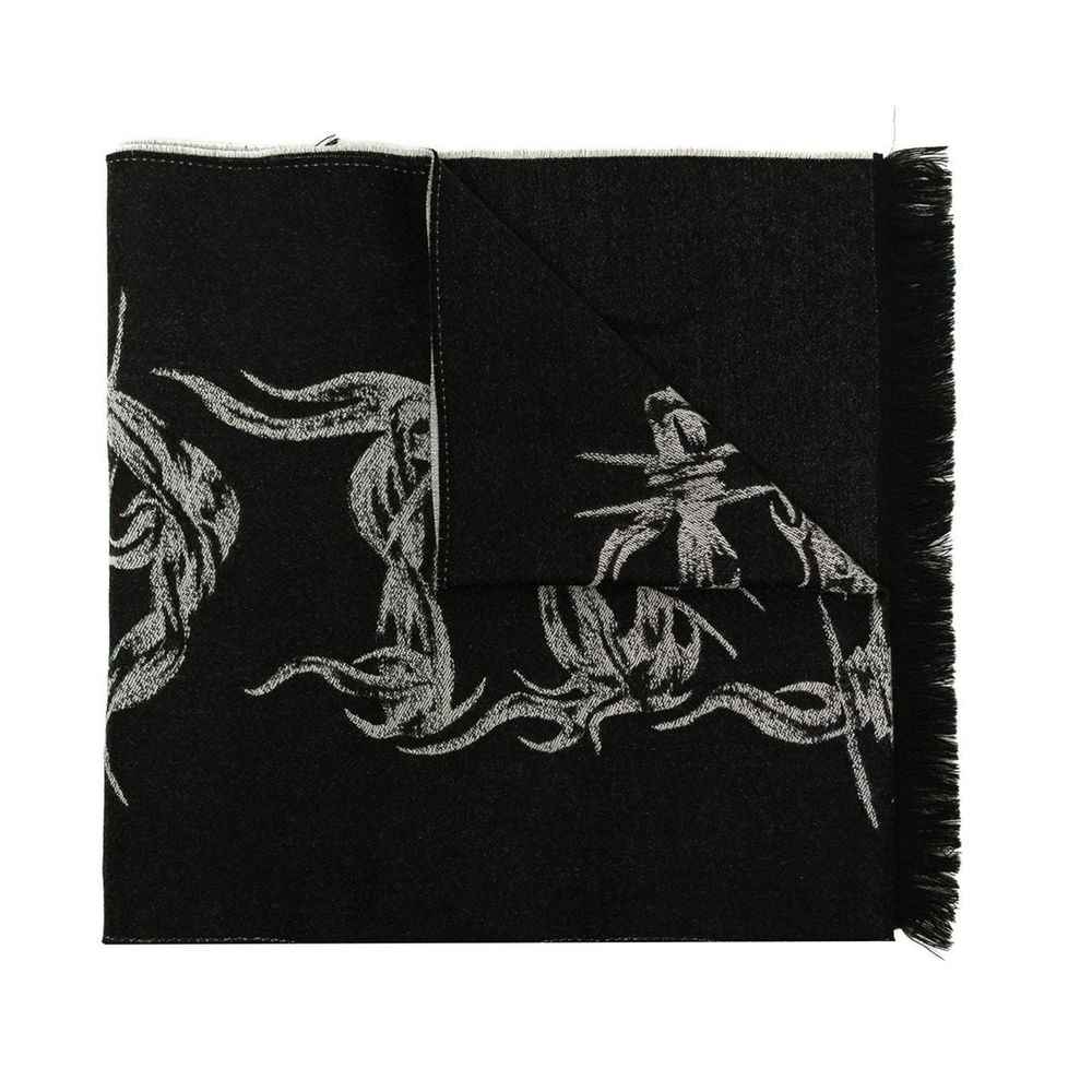 Givenchy Black Virgin Wool Scarf