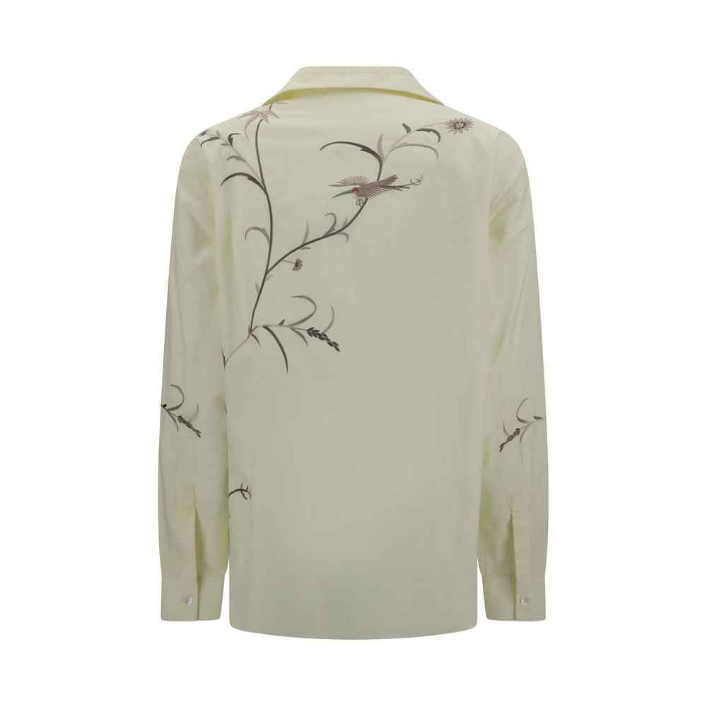 Baziszt Yellow Cotton Pattern Shirt