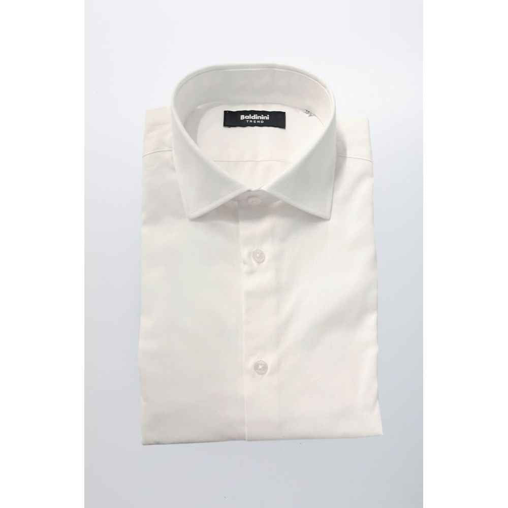 Baldinini Trend White Cotton Shirt