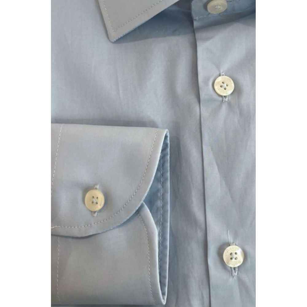 Baldinini Trend Light Blue Cotton Men Shirt
