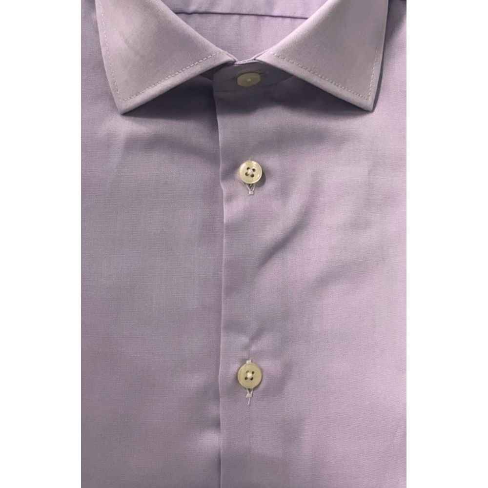 Baldinini Trend Purple Cotton Shirt