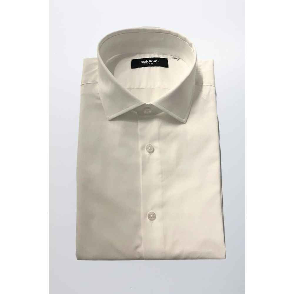 Baldinini Trend White Cotton Shirt