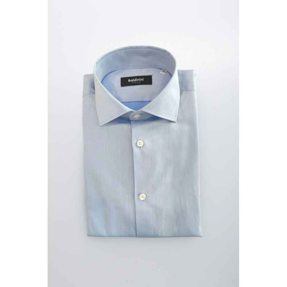 Baldinini Trend Light Blue Cotton Shirt
