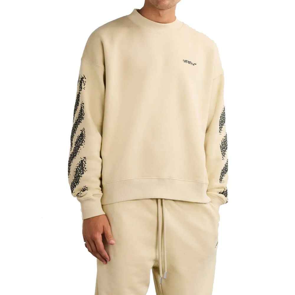 Off-White Beige Cotton Sweatshirt
