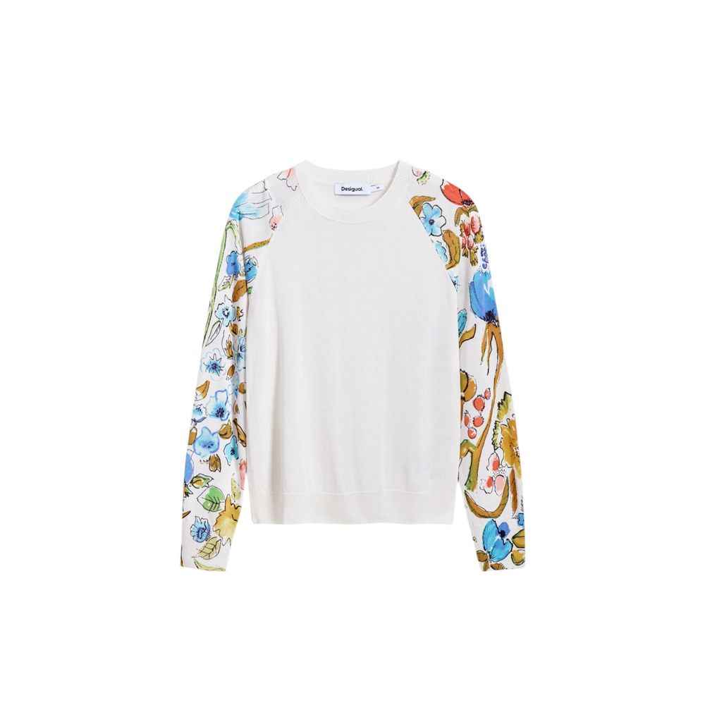 Desigual White Viscose Sweatshirt