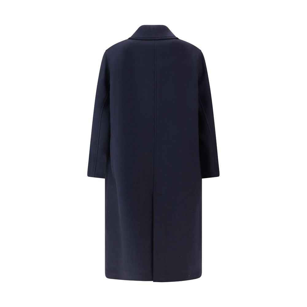 Sunflower Blue Fleece Wool Coat