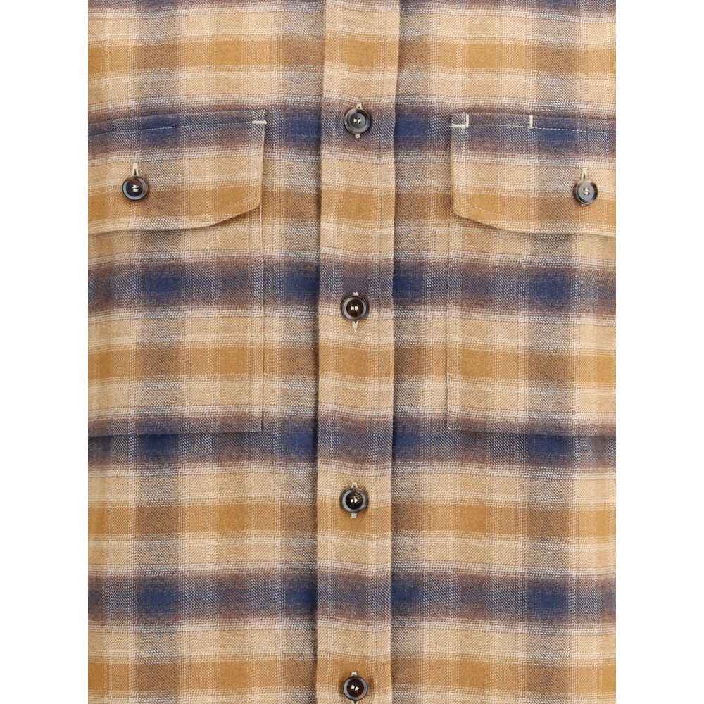 Brioni Multicolor Denim Shirt