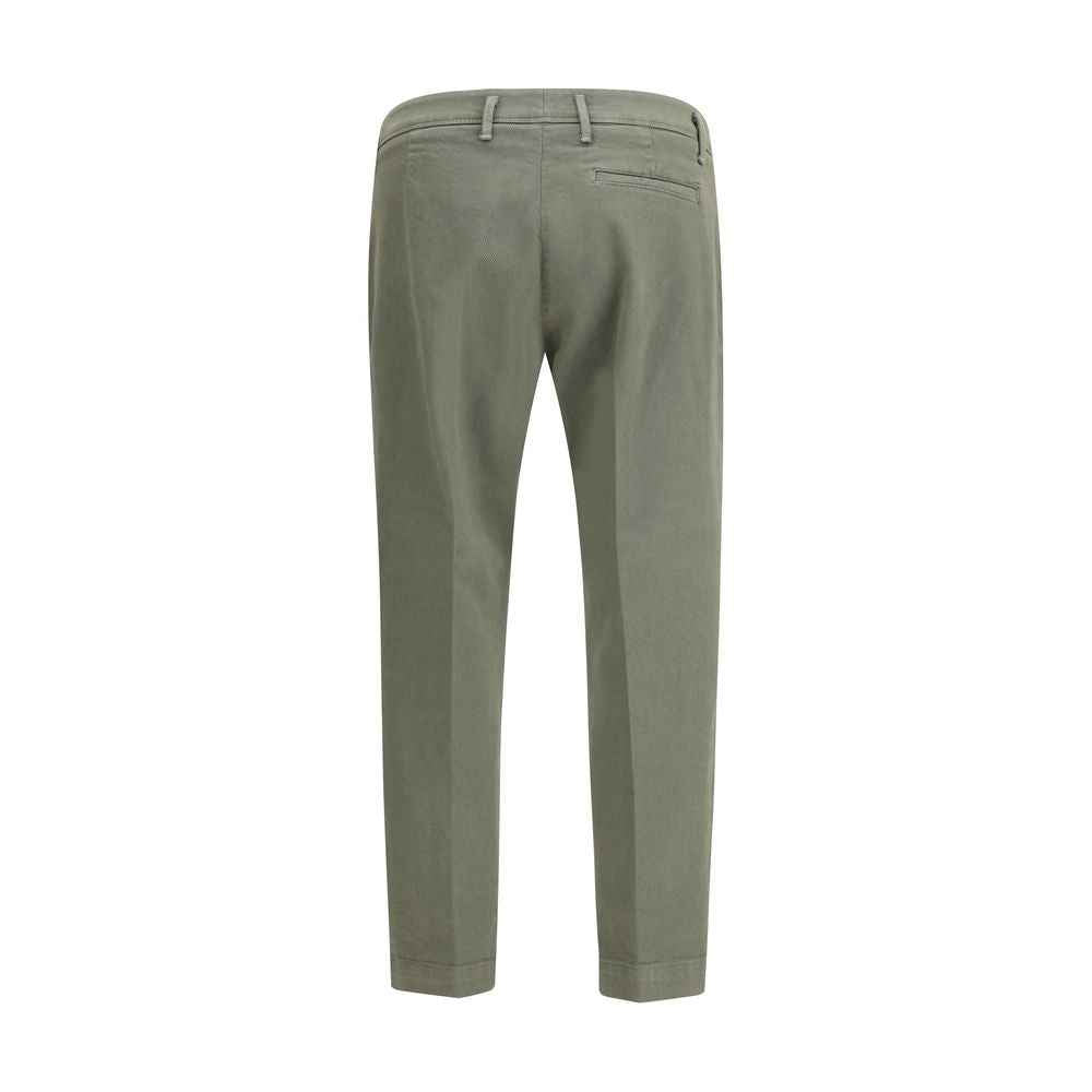 Cruna Green Cotton Casual Pants
