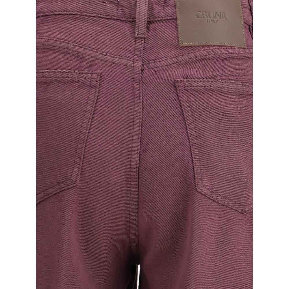 Cruna Purple Tencel Relaxed Fit Jeans