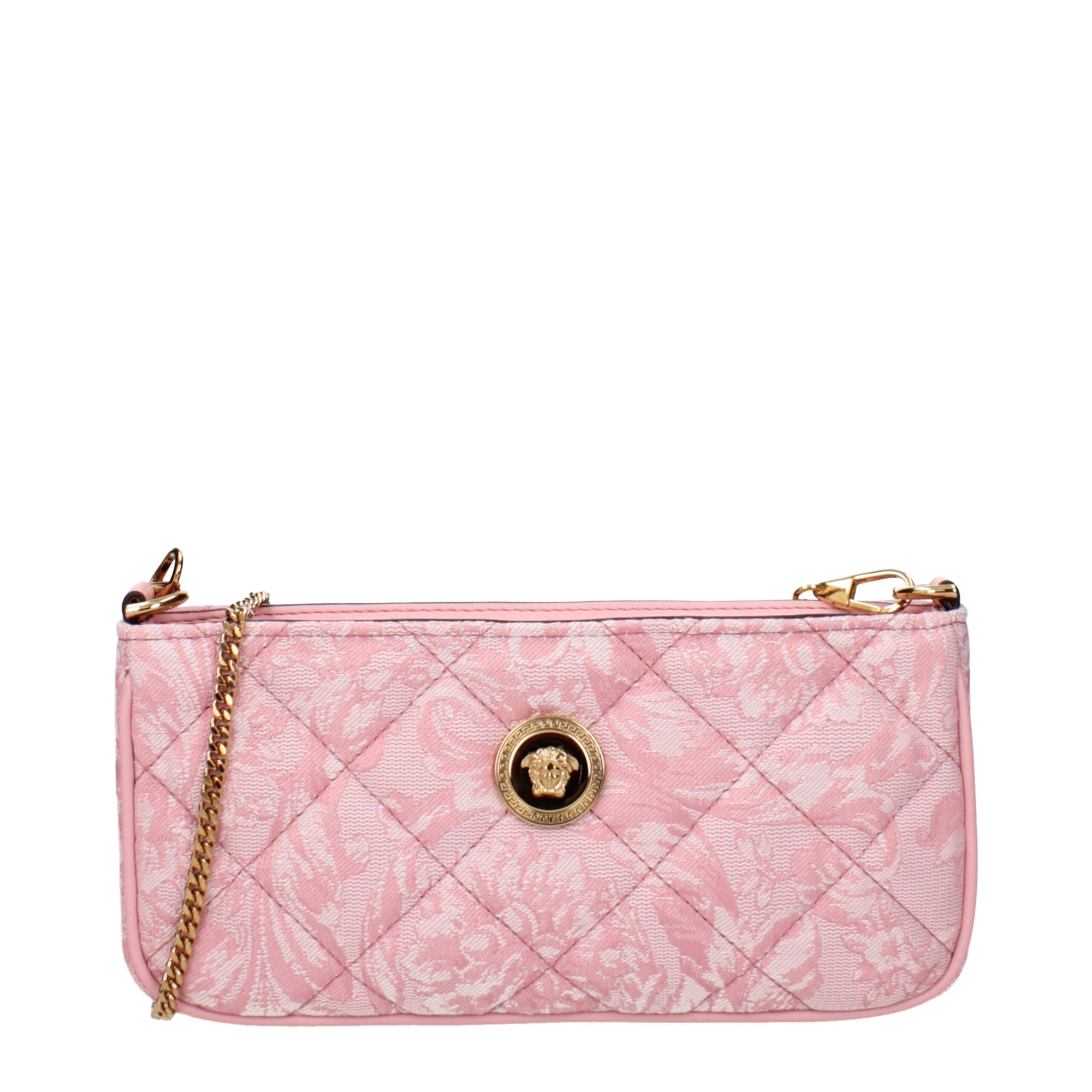 Versace Pink Fabric Crossbody Bag