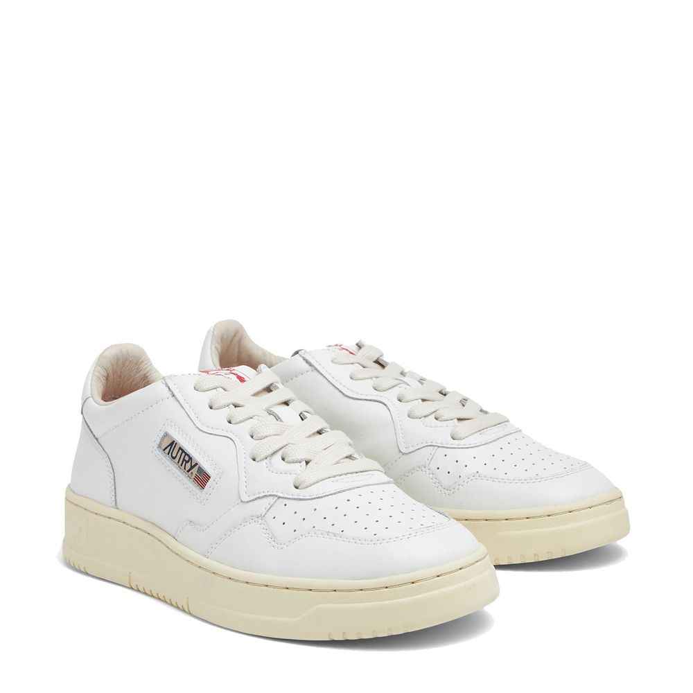 Autry White Leather Low Top Sneakers