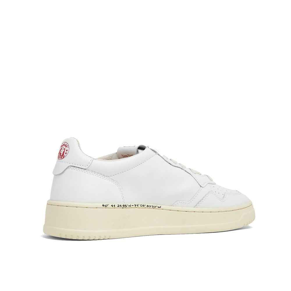 Autry White Leather Low Top Sneakers