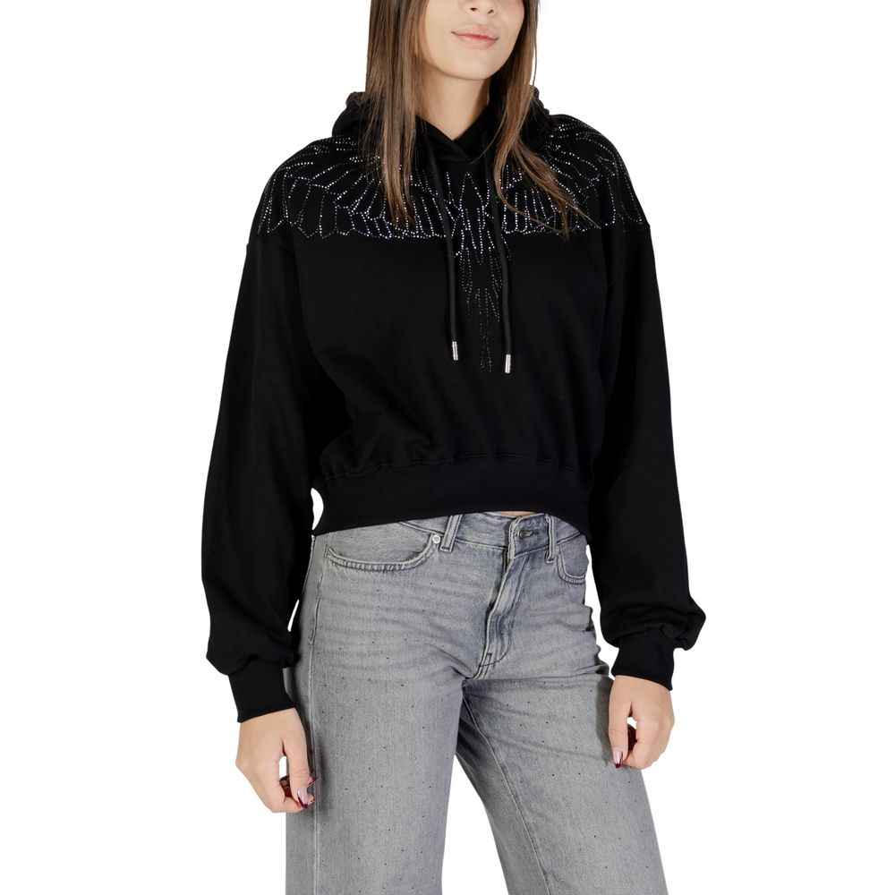 County of Milan Black Cotton Hoodie