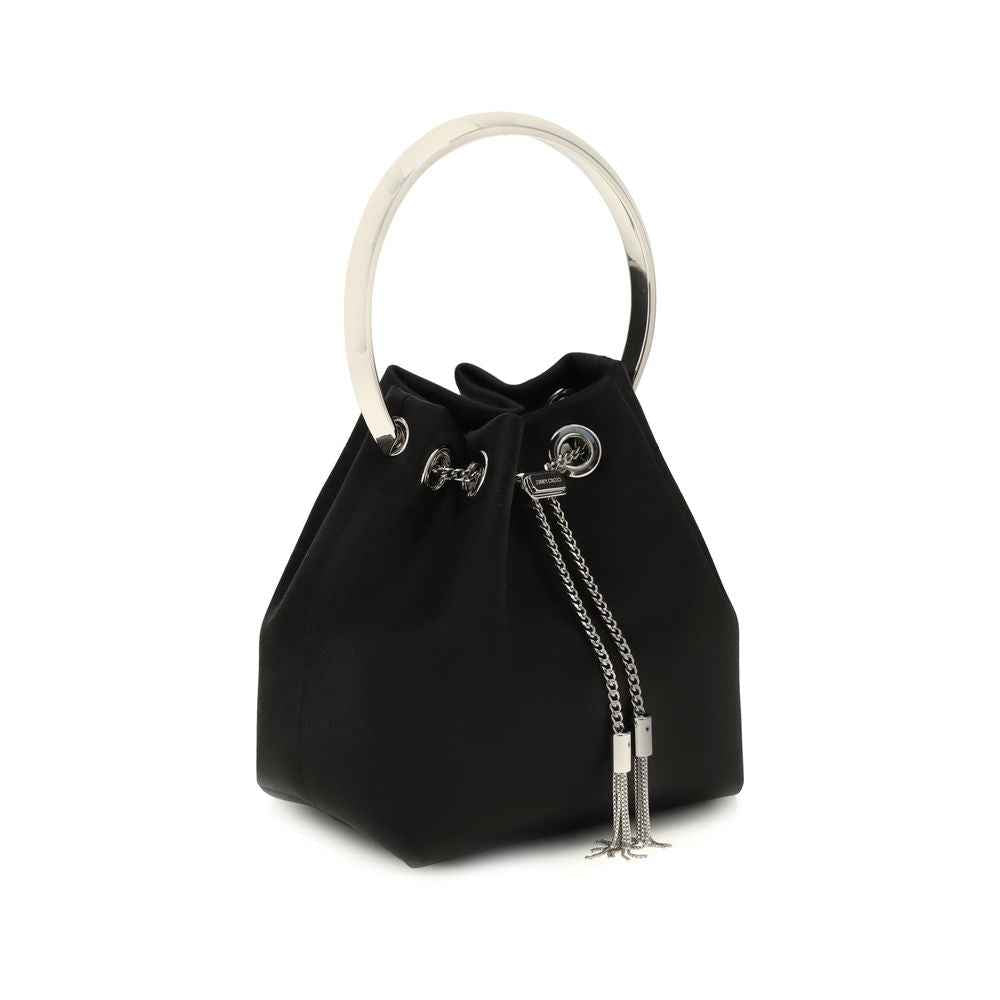 Jimmy Choo Black Silk Shoulder Bag