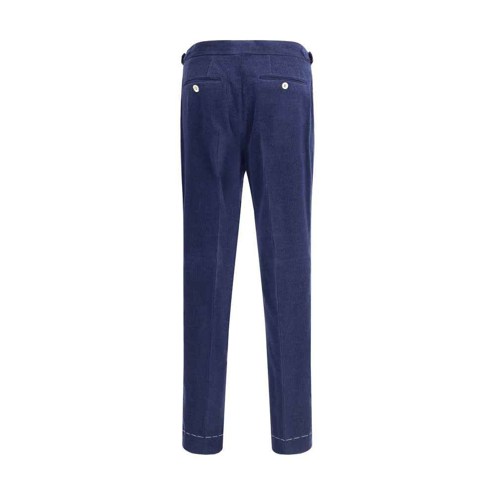 Brunello Cucinelli Blue Wool Casual Pants