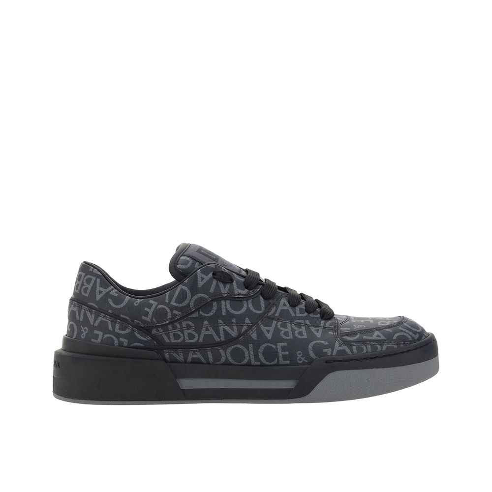 Dolce & Gabbana Black Cotton Low Top Sneakers