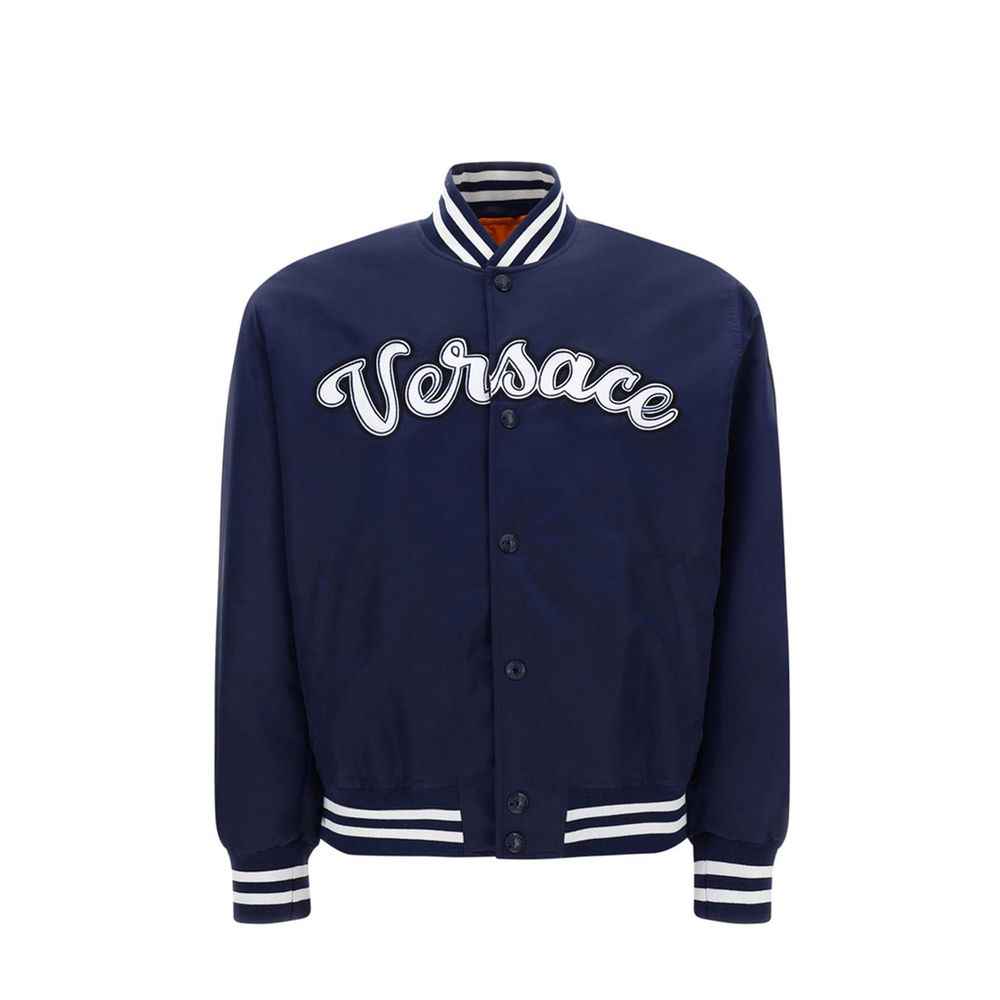 Versace Blue Nylon Bomber