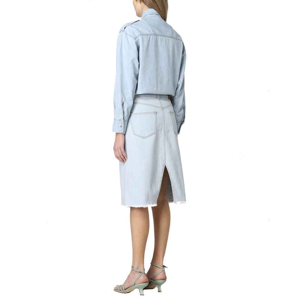 Stella McCartney Blue Cotton Casual Dress