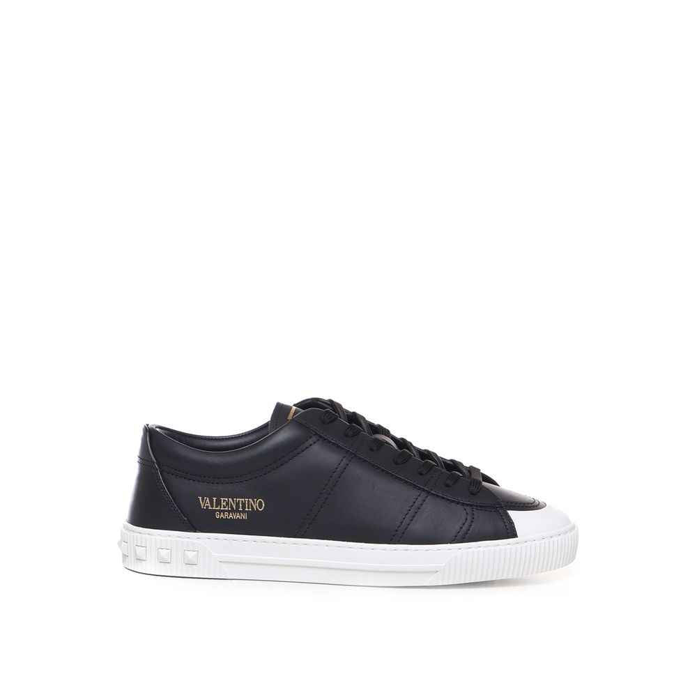 Valentino Garavani Black Calfskin Low Top Sneakers