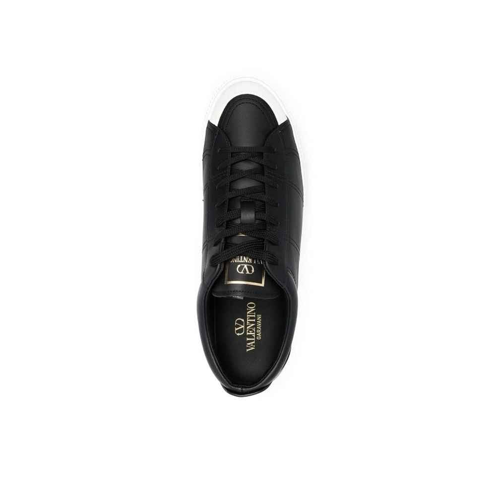 Valentino Garavani Black Calfskin Low Top Sneakers