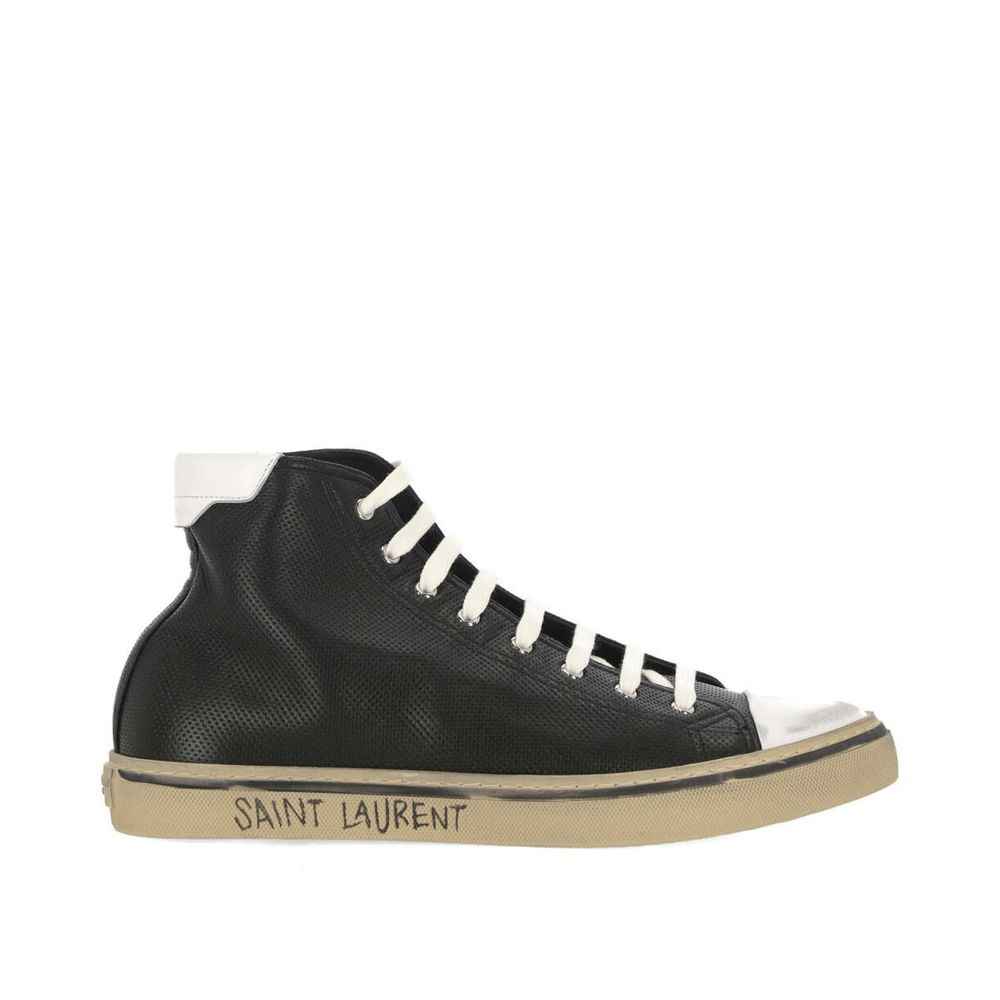 Saint Laurent Black Calfskin High Top Sneakers