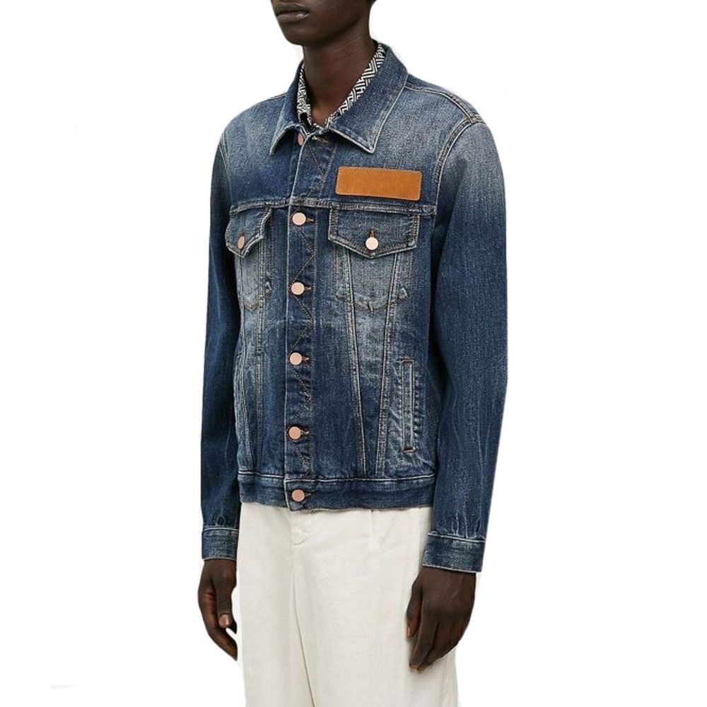 Palm Angels Blue Cotton Denim Jacket