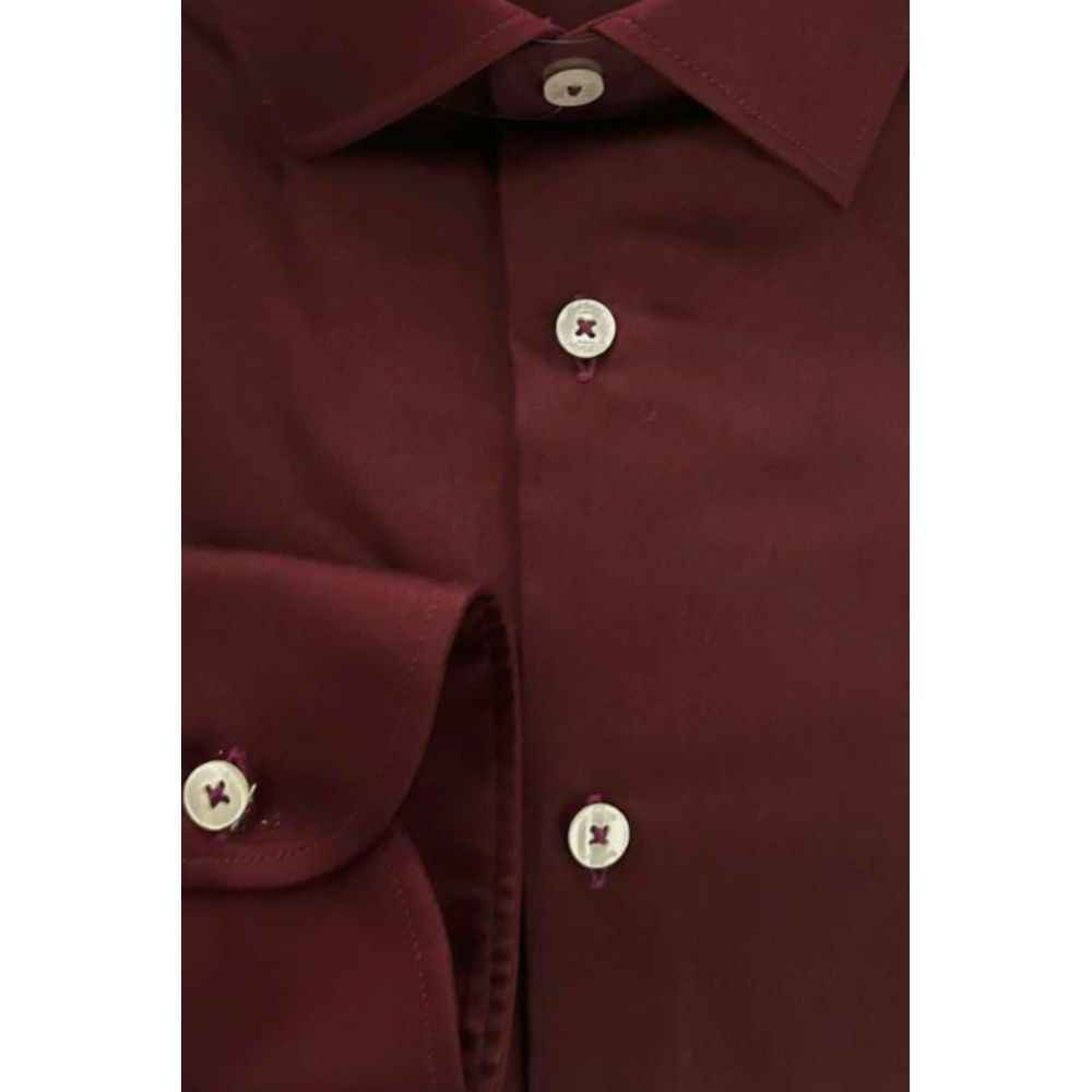 Baldinini Trend Red Cotton Shirt