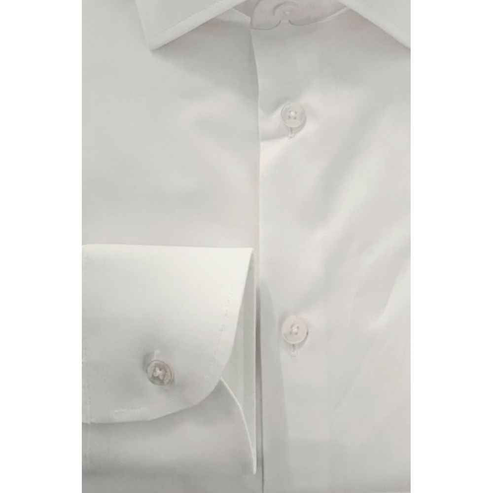 Baldinini Trend White Cotton Shirt