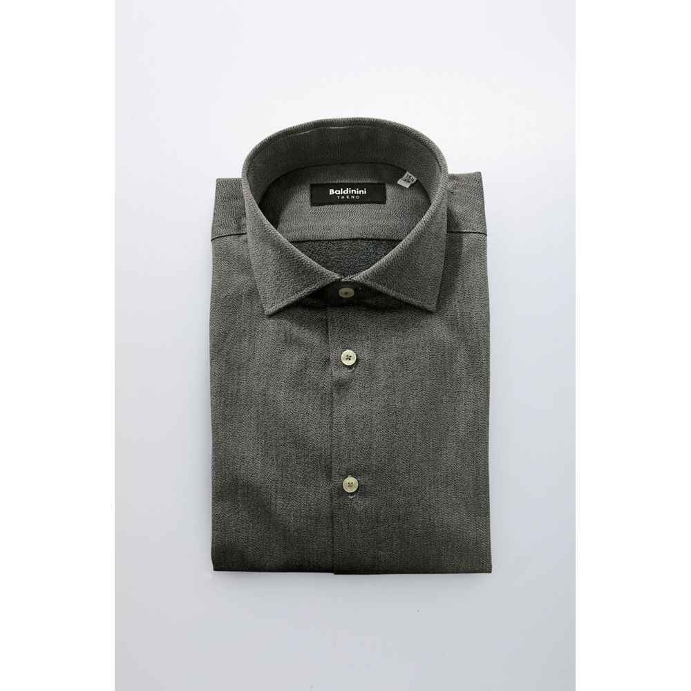 Baldinini Trend Gray Cotton Shirt