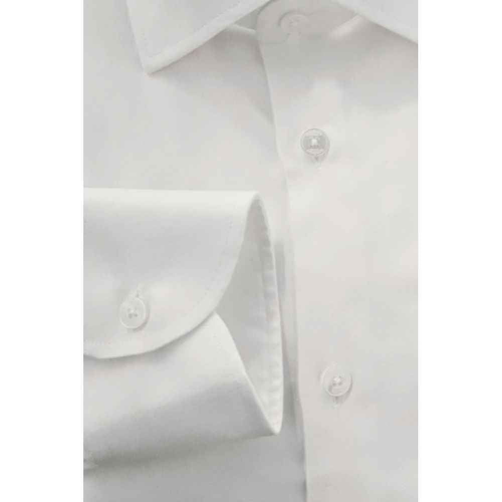 Baldinini Trend White Cotton Shirt
