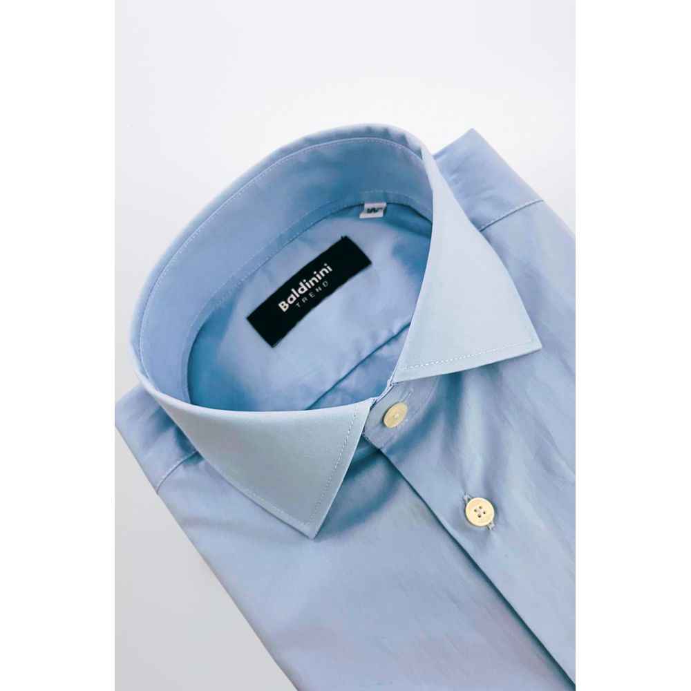 Baldinini Trend Light Blue Cotton Shirt