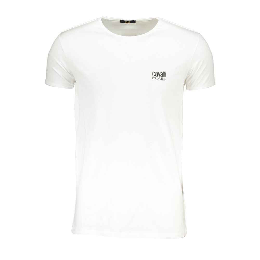 Cavalli Class White Cotton T-Shirt