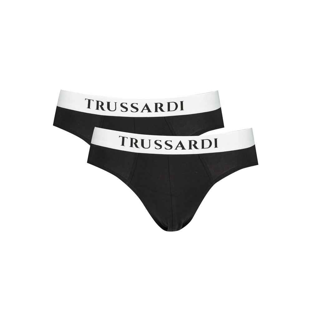 Trussardi Black Cotton Underwear