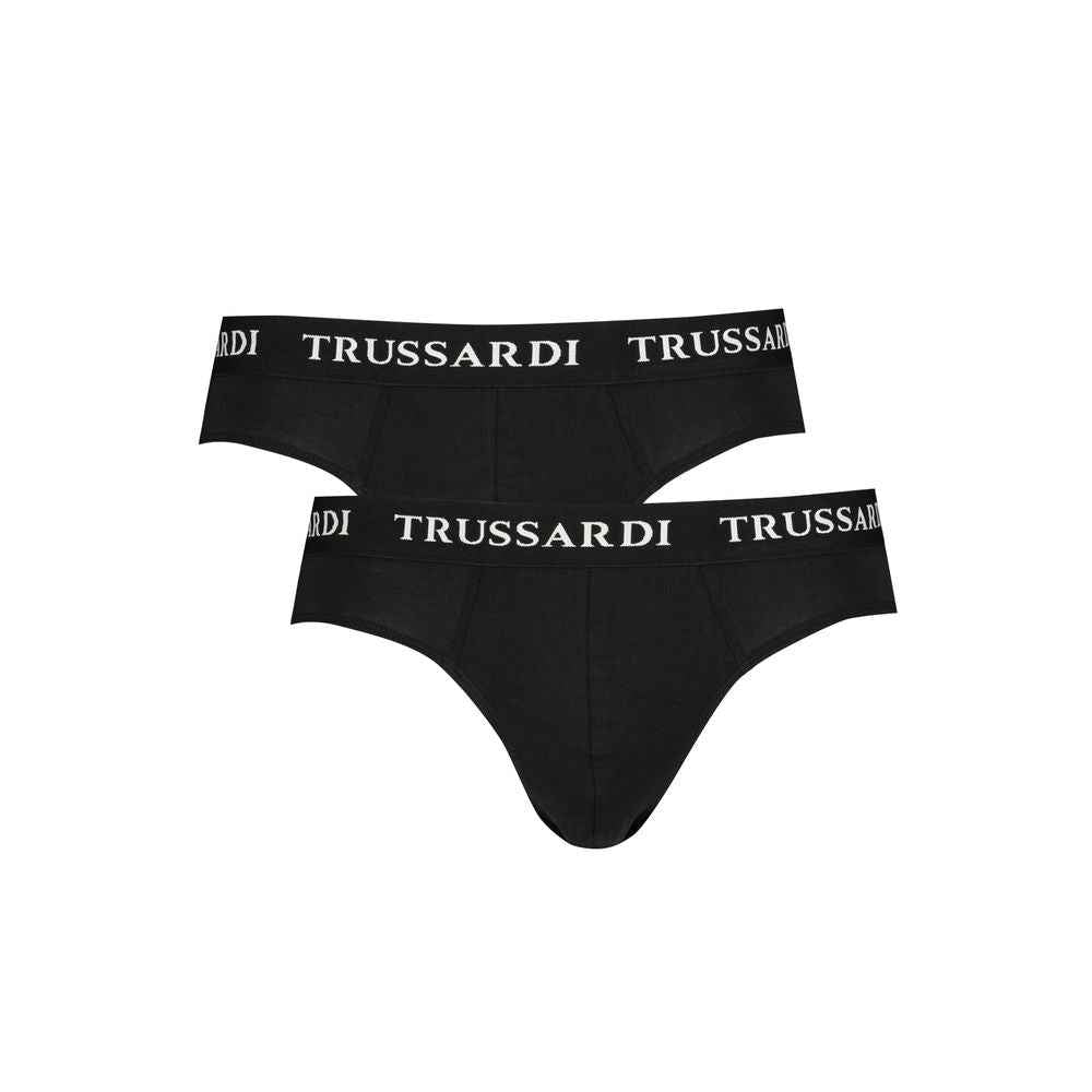 Trussardi Black Cotton Underwear