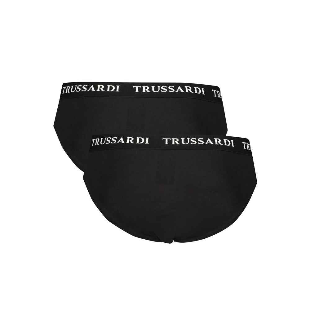 Trussardi Black Cotton Underwear
