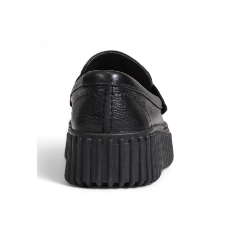 Clarks Black Leather Platform Pumps