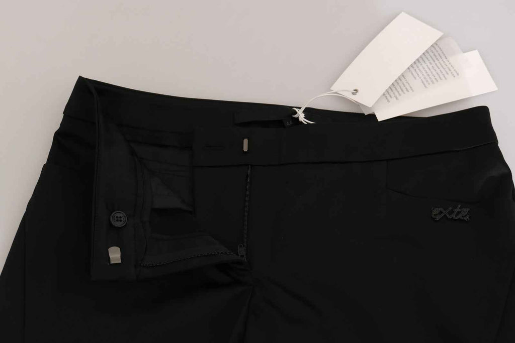 Exte Black Mid Waist Skinny Dress Formal Trousers Pants