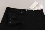 Exte Black Mid Waist Skinny Dress Formal Trousers Pants