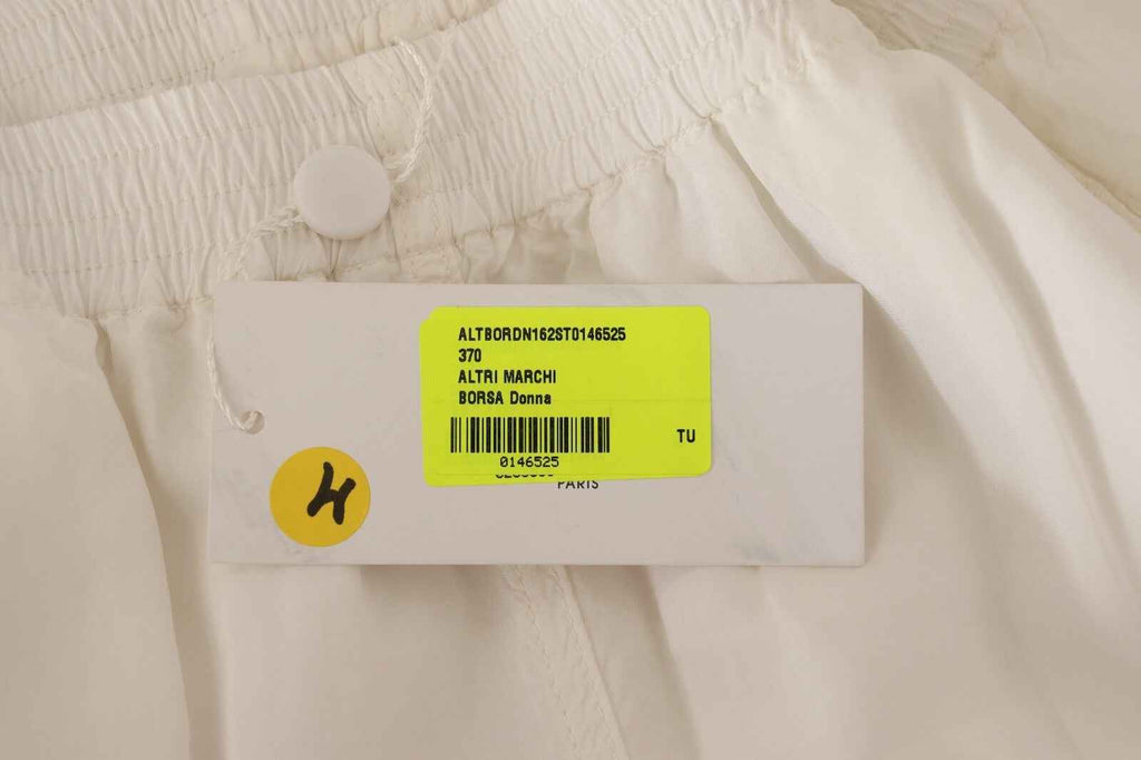Maison Margiela White High Waist Cropped Women Trouser Pants