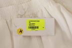Maison Margiela White High Waist Cropped Women Trouser Pants