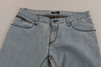 Costume National Light Blue Mid Waist Skinny Denim Jeans